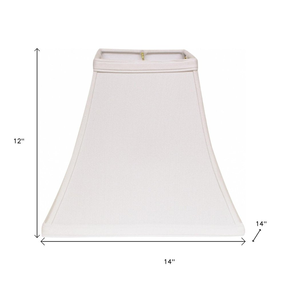 White No Slub Innsbruck Square Lamp Shade HomeRoots