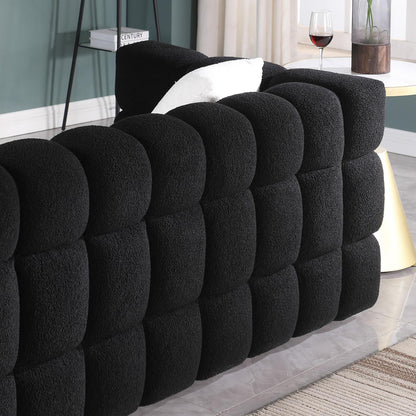 84.3 length ,35.83" deepth ,human body structure for USA people, marshmallow sofa,boucle sofa ,3 seater