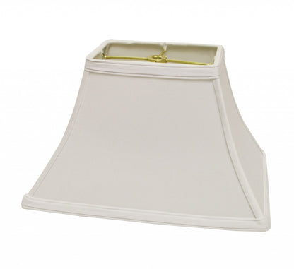 12" White Rectangle Bell No Slub Lampshade