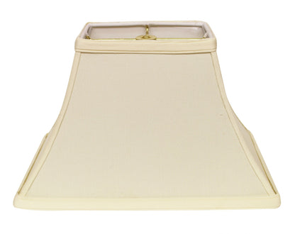 14" Ivory Rectangle Bell No Slub Lampshade