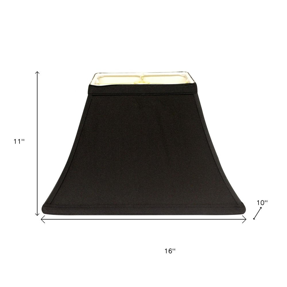 Black Shantung Silk Bell Lamp Shade HomeRoots