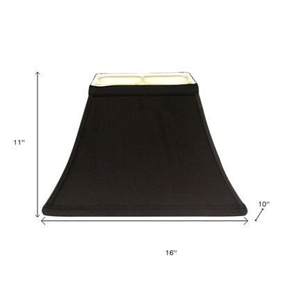 Black Shantung Silk Bell Lamp Shade HomeRoots