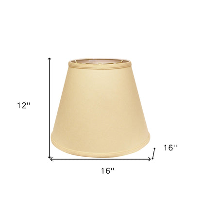 16" Parchment Biege Empire Deep Slanted Linen Lampshade