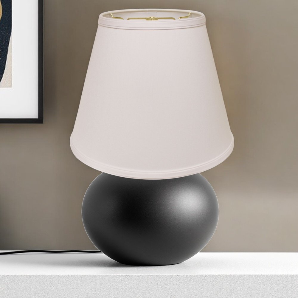 16" White Empire Deep Slanted No Slub Lampshade HomeRoots