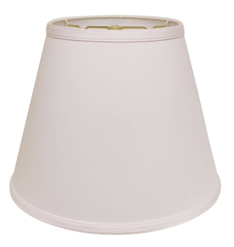 16" White Empire Deep Slanted No Slub Lampshade HomeRoots