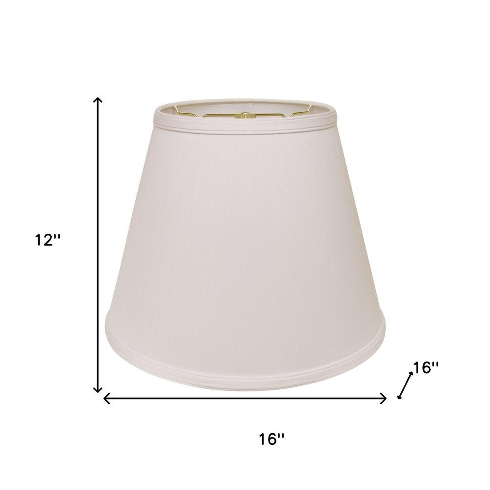 16" White Empire Deep Slanted No Slub Lampshade HomeRoots