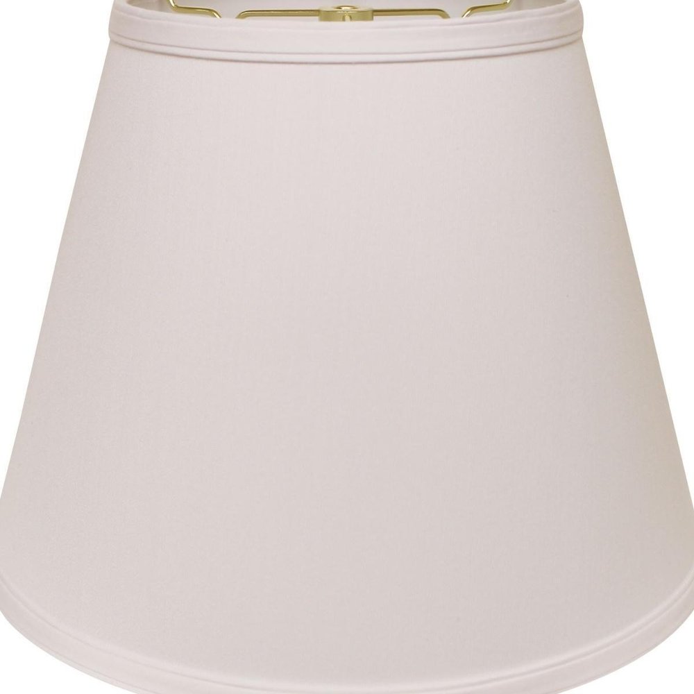 16" White Empire Deep Slanted No Slub Lampshade HomeRoots