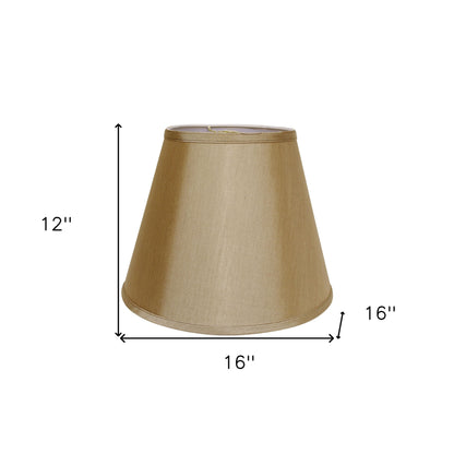 16" Pale Brown Empire Deep Slanted No Slub Lampshade