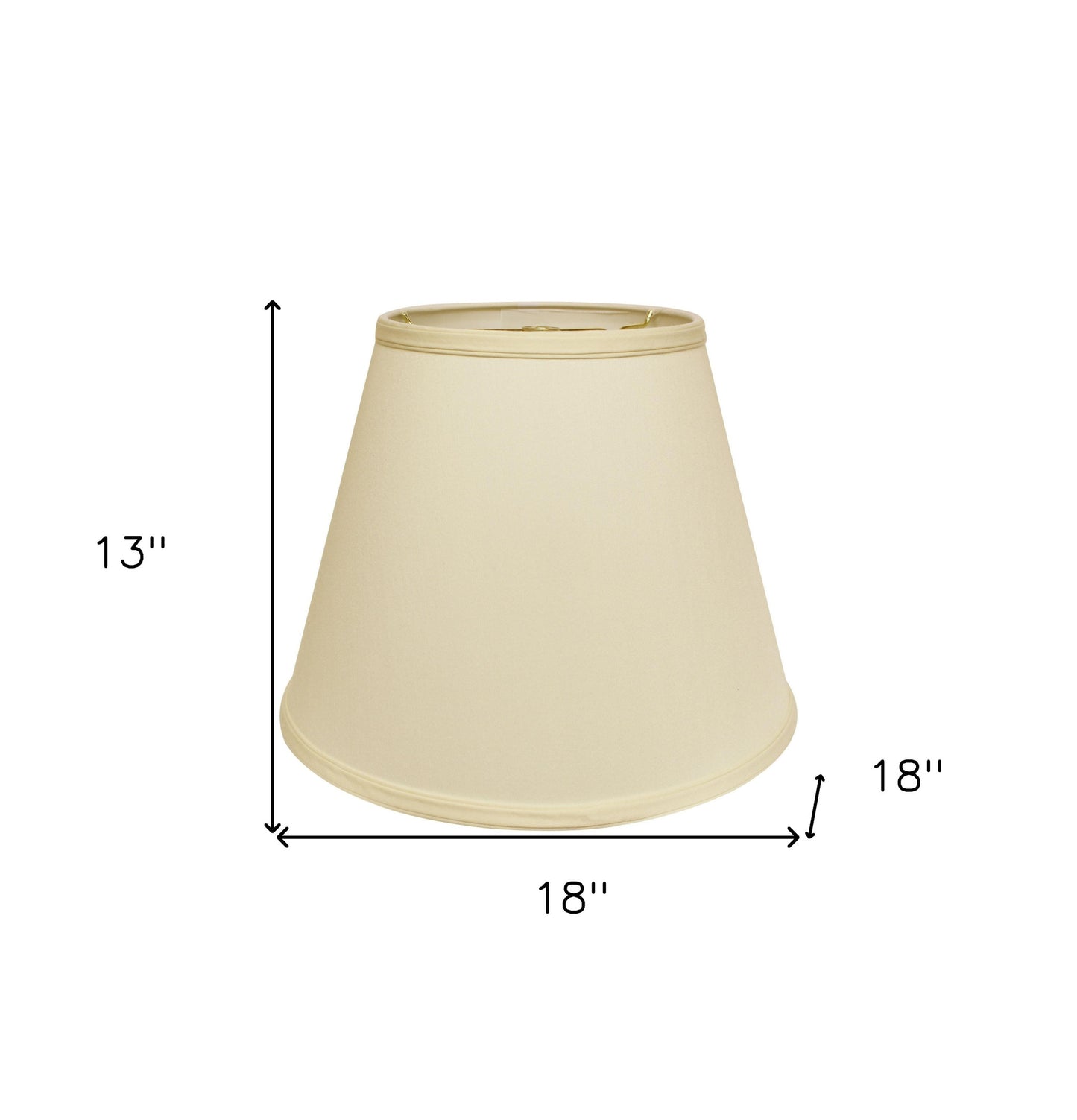 18" Ivory Empire Deep Slanted No Slub Lampshade