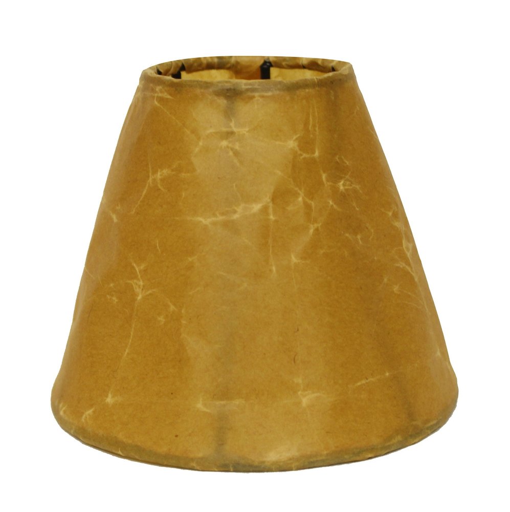 Brown Crinkle Oil Paper Empire Lamp Shade — view 5