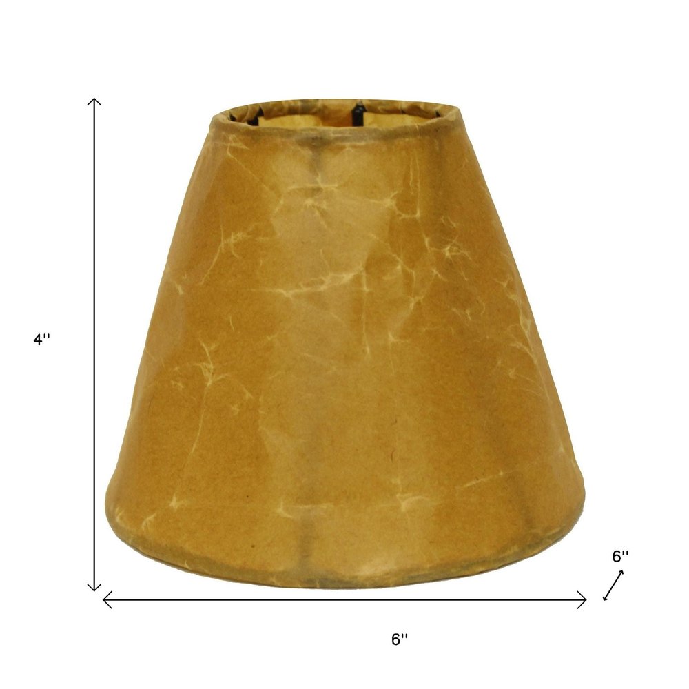 Brown Crinkle Oil Paper Empire Lamp Shade HomeRoots