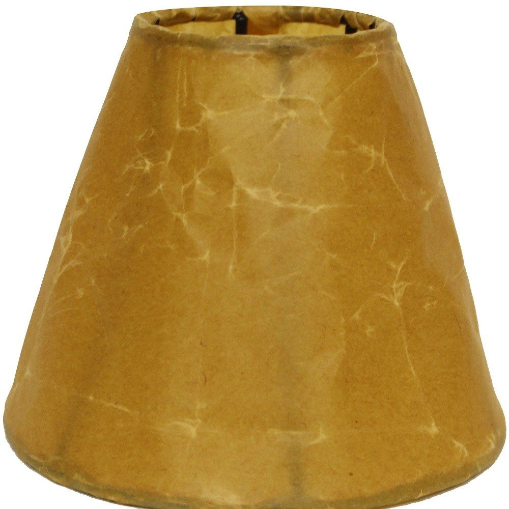 Brown Crinkle Oil Paper Empire Lamp Shade — view 4