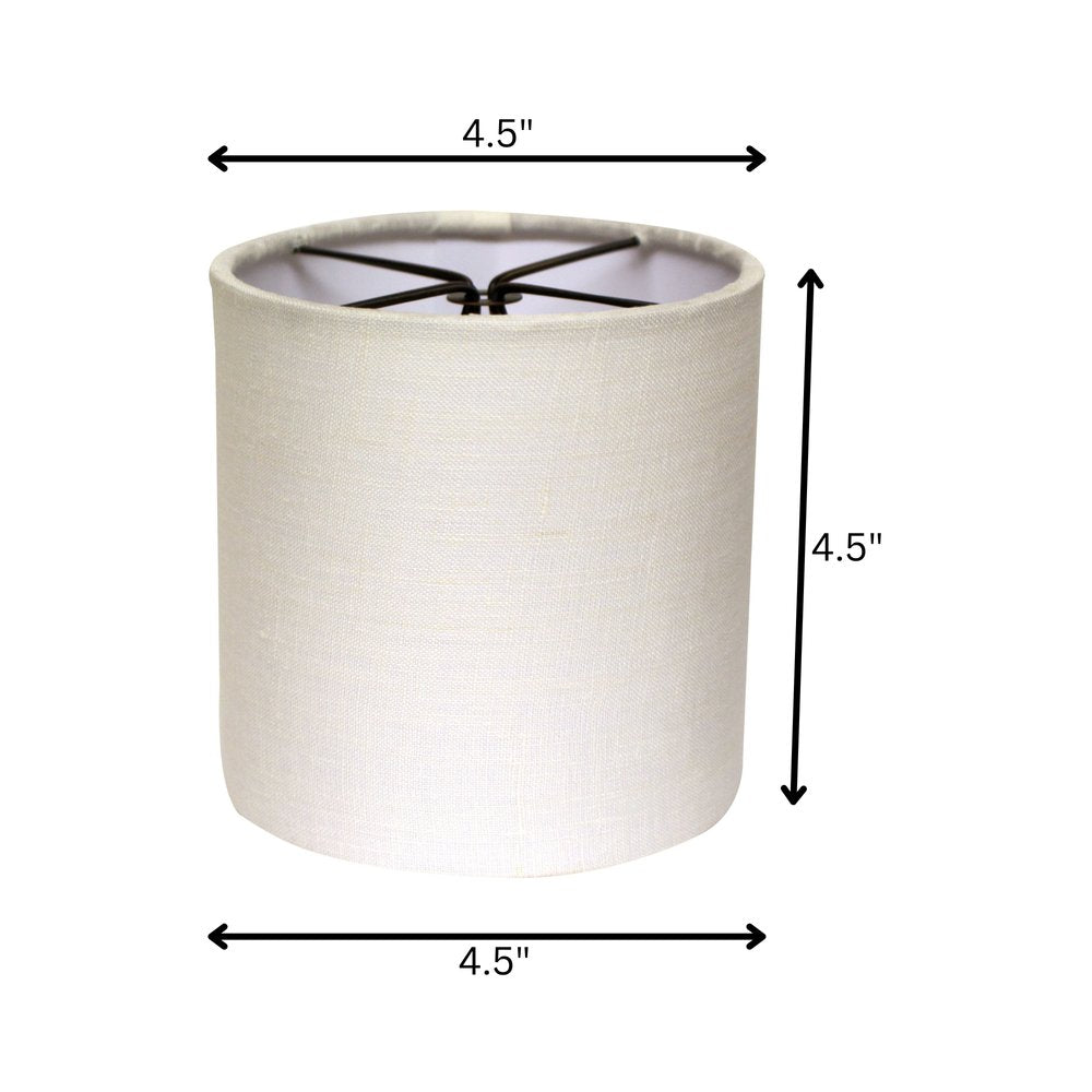 Snow Linen Drum Lamp Shade HomeRoots