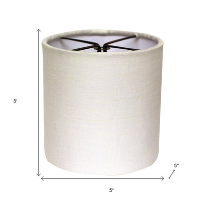 Snow Linen Drum Lamp Shade HomeRoots