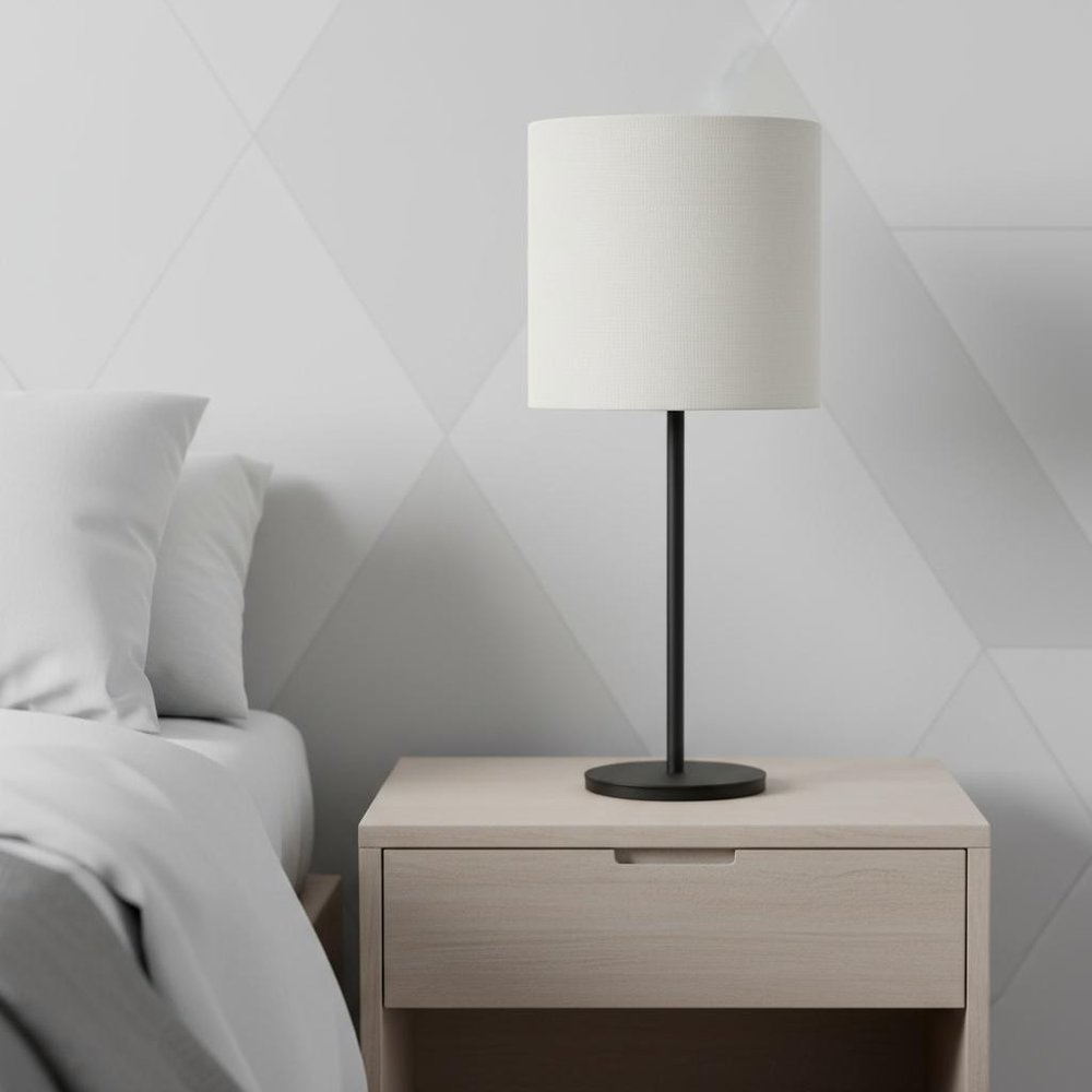 Snow Linen Drum Lamp Shade — view 9