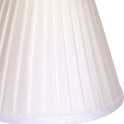 5" White Set of 6 Slanted Pleat Chandelier Silk Lampshades