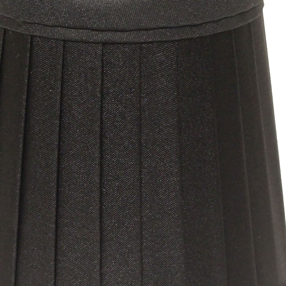 5" Black and Gold Set of 6 Slanted Pleat Chandelier Silk Lampshades