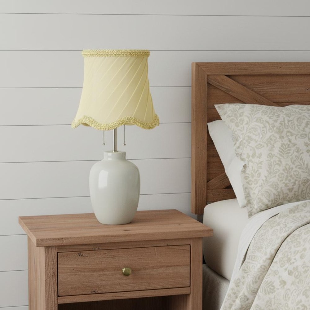 Slate Gray Silk Bell Lamp Shade HomeRoots