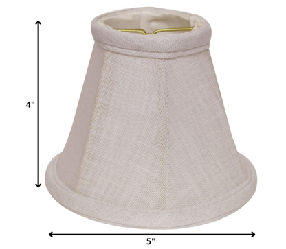 5" White Premium Set of 6 Chandelier Linen Lampshades