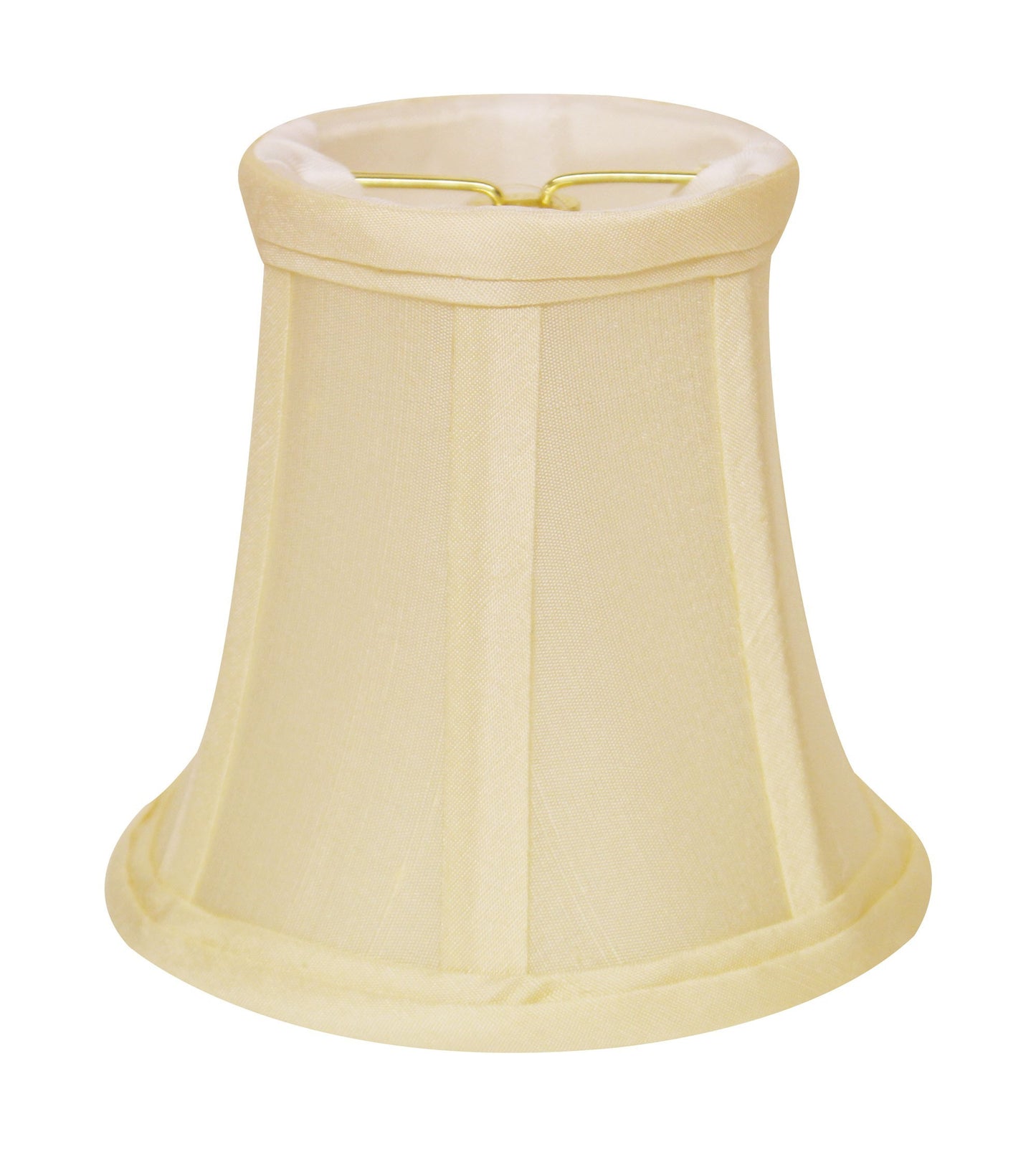 5" Ivory Slanted Set of 6 Chandelier Dupioni Lampshades