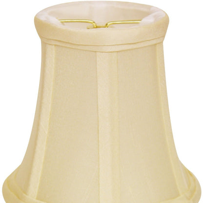 5" Ivory Slanted Set of 6 Chandelier Dupioni Lampshades