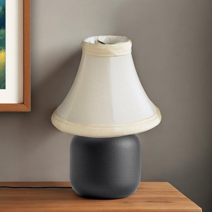Slate Gray Shantung Silk Bell Lamp Shade HomeRoots