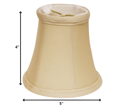 5" Inherent Set of 6 Slanted Chandelier Pongee Silk Lampshades