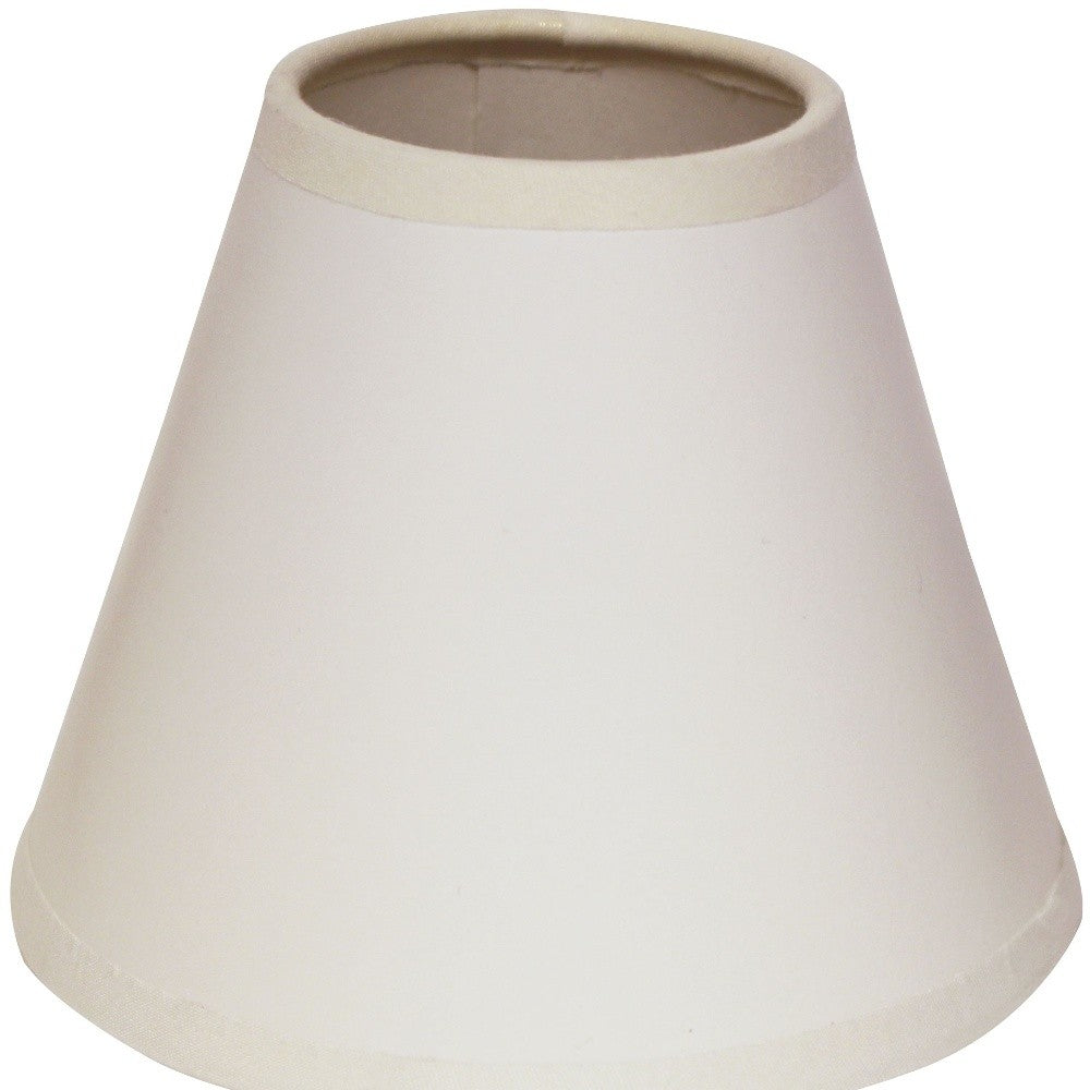 5" Gloss White with White  Set of 6 Chandelier Parchment Lampshades