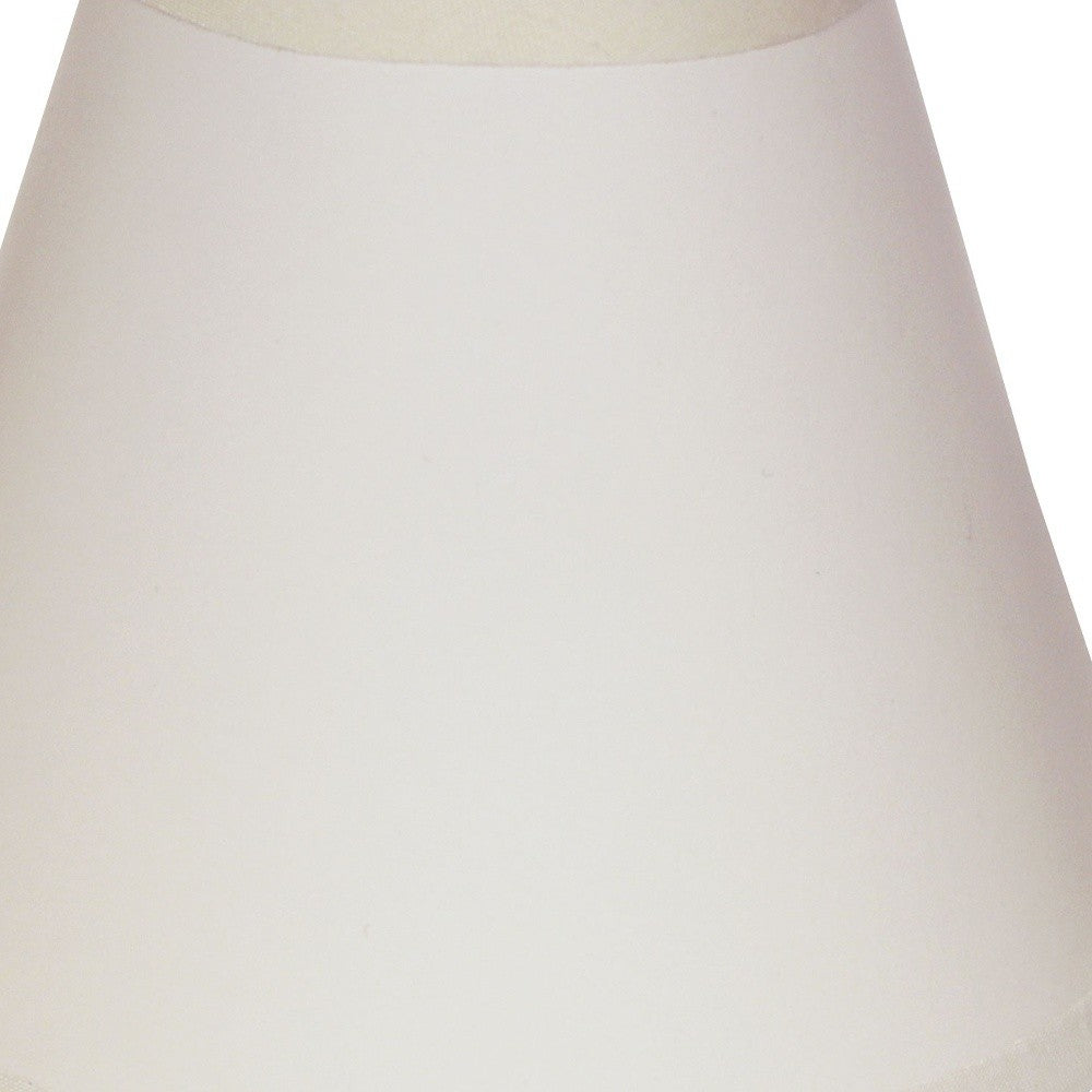 5" Gloss White with White  Set of 6 Chandelier Parchment Lampshades