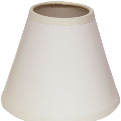 5" Gloss White with White  Set of 6 Chandelier Parchment Lampshades