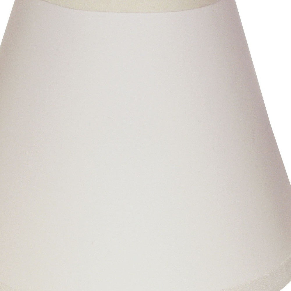 5" Gloss White with White  Set of 6 Chandelier Parchment Lampshades