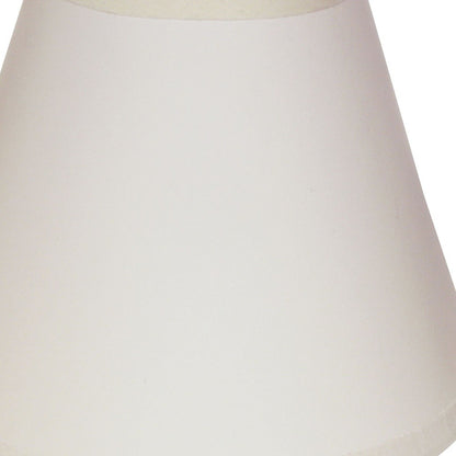 5" Gloss White with White  Set of 6 Chandelier Parchment Lampshades