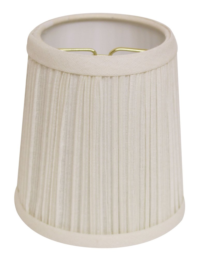 White Broadcloth Empire Lamp Shade — view 1
