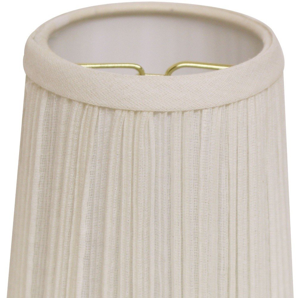 White Broadcloth Empire Lamp Shade — view 6