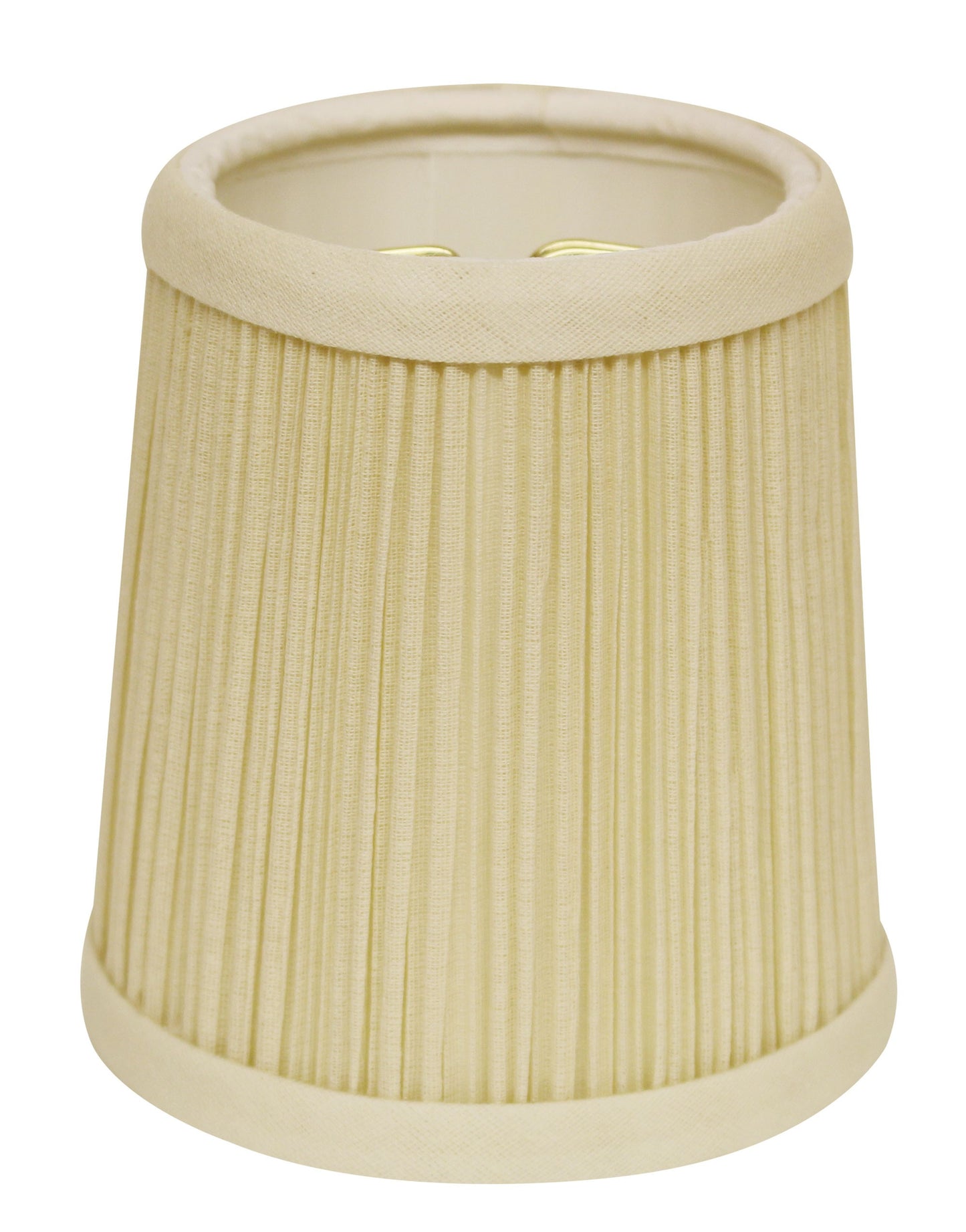 4" Ivory Set of 6 Chandelier Broadcloth Lampshades