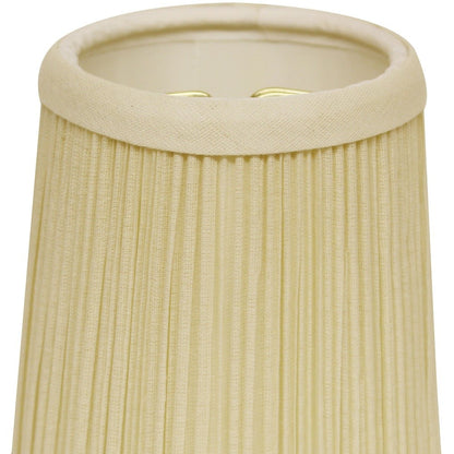 4" Ivory Set of 6 Chandelier Broadcloth Lampshades