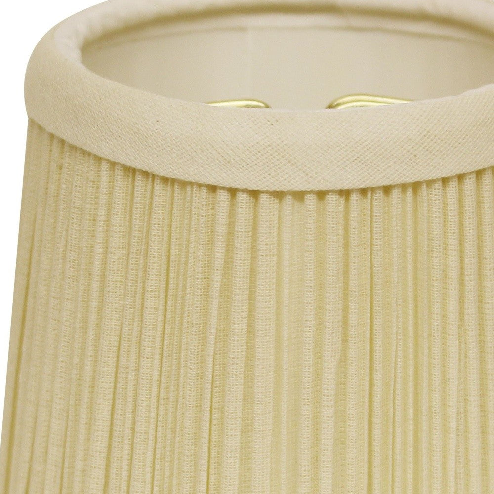 4" Ivory Set of 6 Chandelier Broadcloth Lampshades