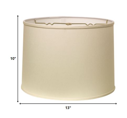 13" Ivory Throwback Drum No Slub Lampshade - FurniFindUSA