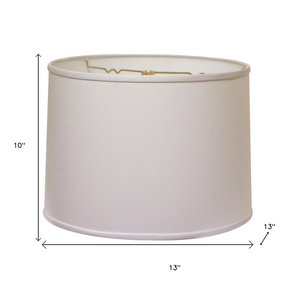 White No Slub Innsbruck Drum Lamp Shade HomeRoots