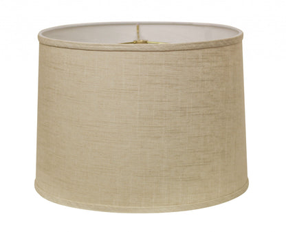 13" Light Wheat Throwback Drum Linen Lampshade