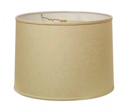 13" Parchment Beige Throwback Drum Linen Lampshade