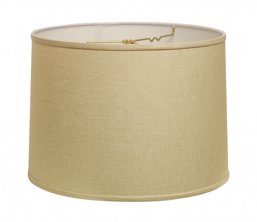 Beige Linen Drum Lamp Shade — view 2