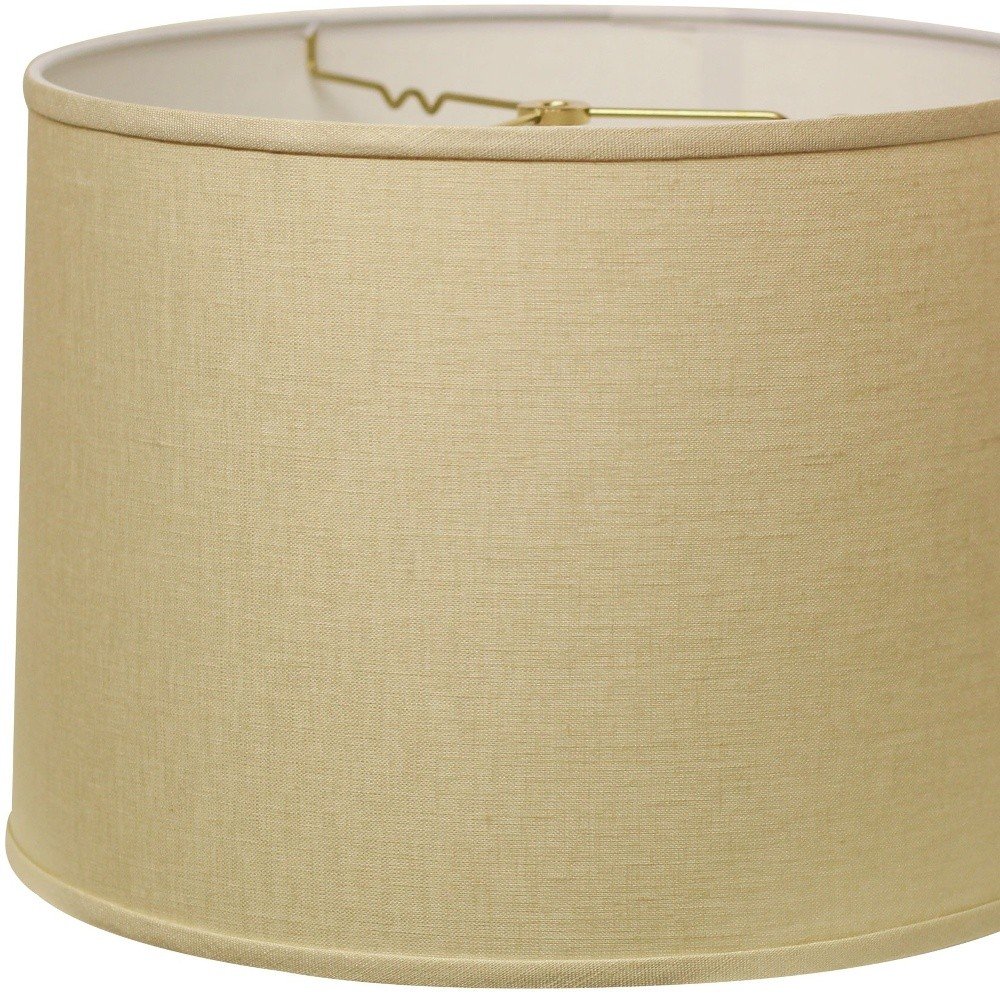 Beige Linen Drum Lamp Shade — view 4