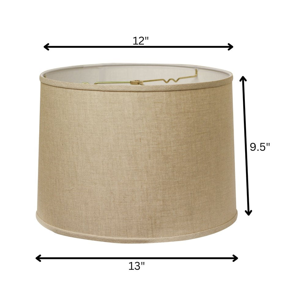 Dark Brown Linen Drum Lamp Shade HomeRoots