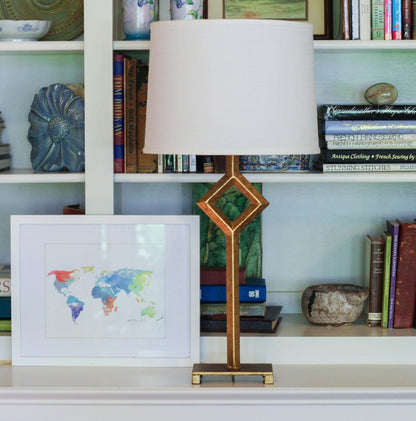 White Linen Drum Lamp Shade HomeRoots