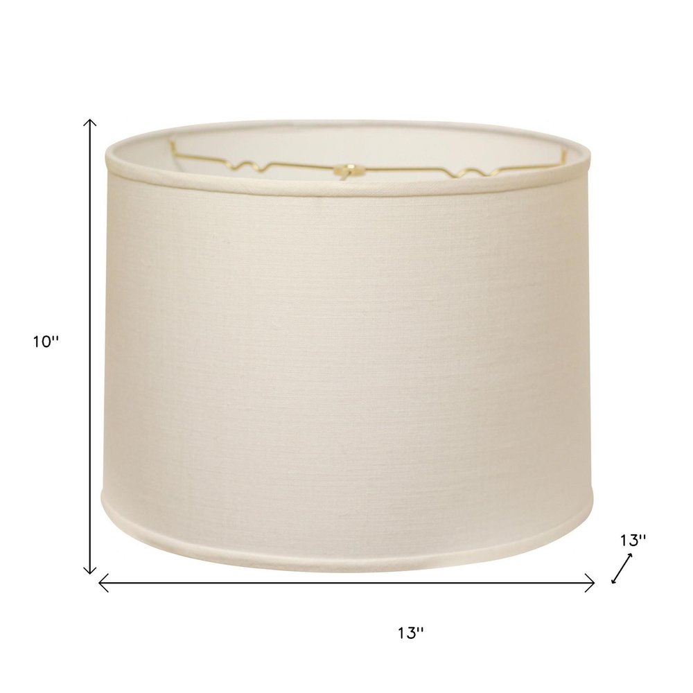 White Linen Drum Lamp Shade HomeRoots