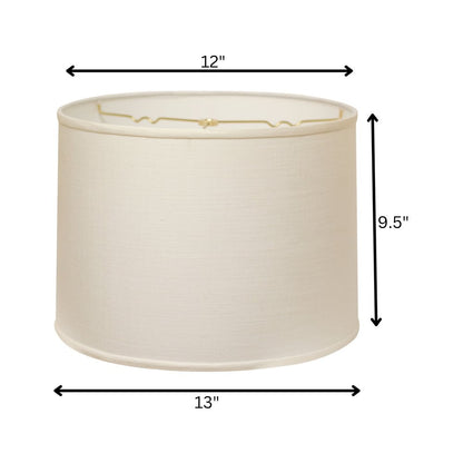 White Linen Drum Lamp Shade HomeRoots