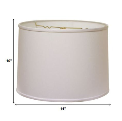 14" White Throwback Drum No Slub Lampshade