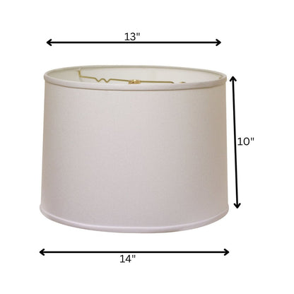 White No Slub Innsbruck Drum Lamp Shade HomeRoots