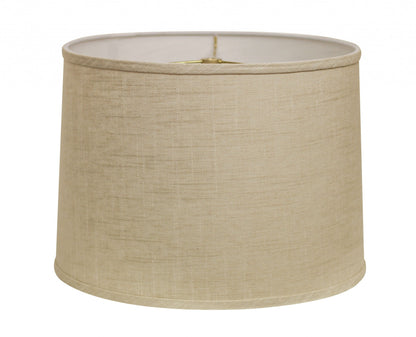 14" Light Wheat Throwback Drum Linen Lampshade